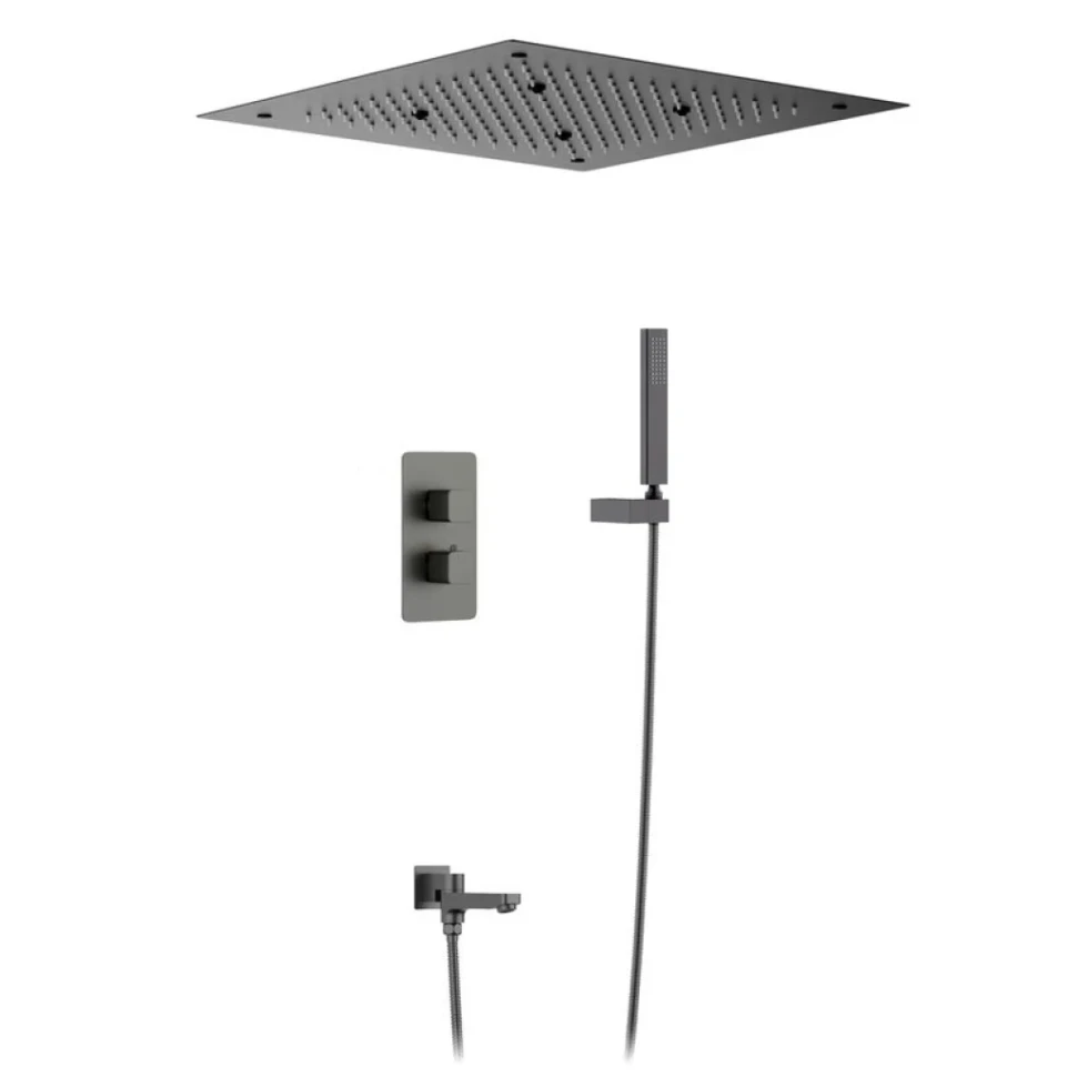 Душевой комплект Timo Petruma SX-5019/18SM С ВНУТРЕННЕЙ ЧАСТЬЮ, черное золото