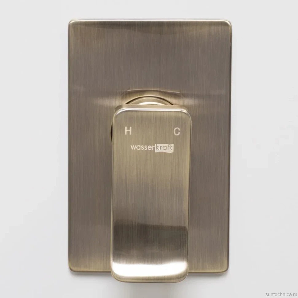 Гигиенический душ Wasserkraft Exter A01652 со смесителем, С ВНУТРЕННЕЙ ЧАСТЬЮ, светлая бронза