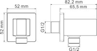 Гигиенический душ Wasserkraft Exter A01652 со смесителем, С ВНУТРЕННЕЙ ЧАСТЬЮ, светлая бронза