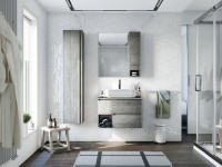 Комплект Тумба STWORKI Карлстад 75 дуб рошелье + Столешница 75 роверелла + Накладная раковина City 2 + Сифон Wirquin Минор 30718050 с выпуском 1 1/4 х 40 мм + Зеркало R 75 дуб рошелье + Смеситель Стокгольм HFSG02100 однорычажный, латунь, с аэратором, хром