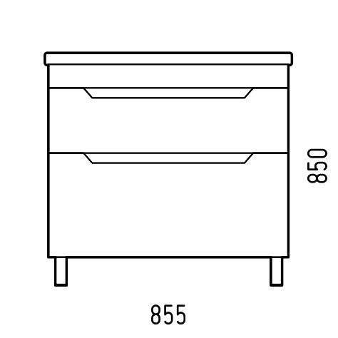 Тумба с раковиной Corozo Юта 85 Z2 напольная, глянцевая белая