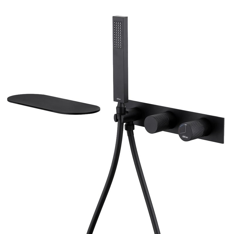 Встраиваемый смеситель для душа и ванны Abber Rund AF8731B С ВНУТРЕННЕЙ ЧАСТЬЮ, матовый черный