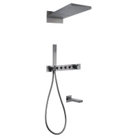 Душевой комплект Abber Rund AF8753NG С ВНУТРЕННЕЙ ЧАСТЬЮ, никель