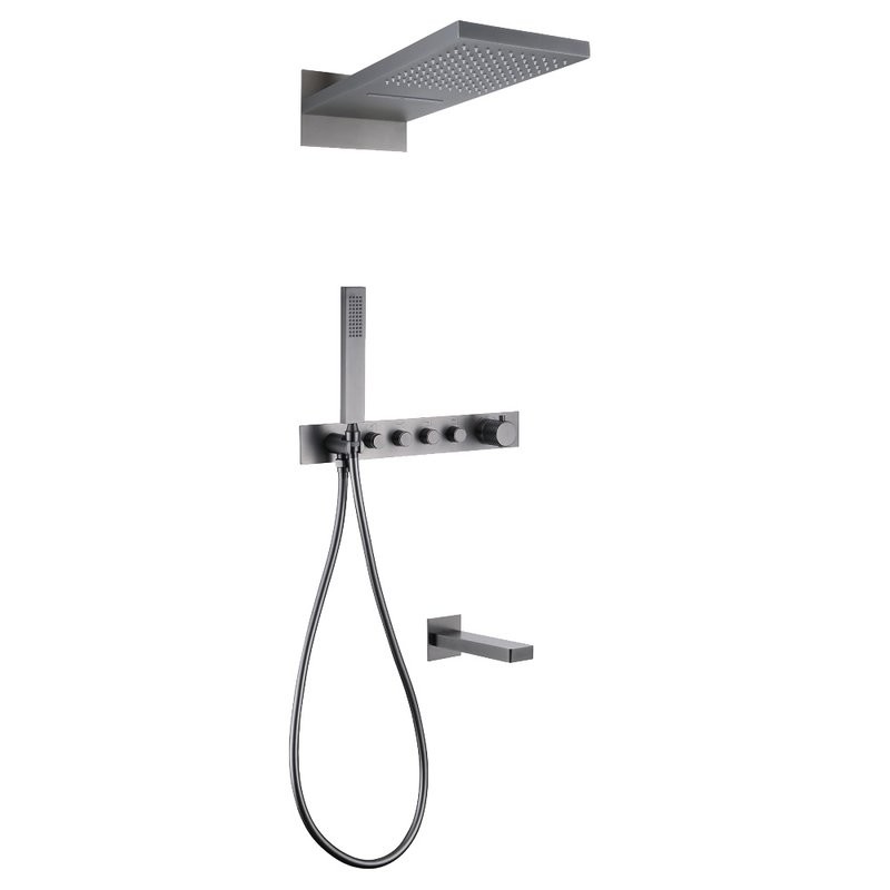 Душевой комплект Abber Rund AF8753NG С ВНУТРЕННЕЙ ЧАСТЬЮ, никель