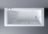 Ванна из искусственного камня Эстет Дельта ФР-00010023 стандарт 170x80 см, правая, пристенная, с гидромассажем, белая, с каркасом