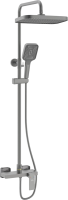 Душевая стойка Rose R1836T-6 с каскадным изливом, пепельный