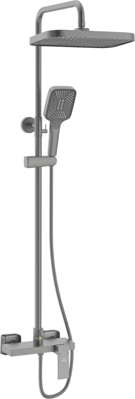 Душевая стойка Rose R1836T-6 с каскадным изливом, пепельный