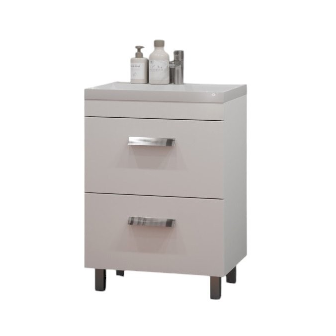 Тумба под раковину без столешницы Velvex Orlando 60 напольная, матовая белая