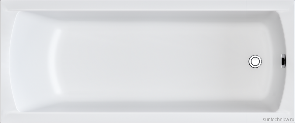 Акриловая ванна Marka One Modern 180x70 см, пристенная, белая, на ножках