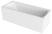 Акриловая ванна Marka One Modern 180x70 см, пристенная, белая, на ножках