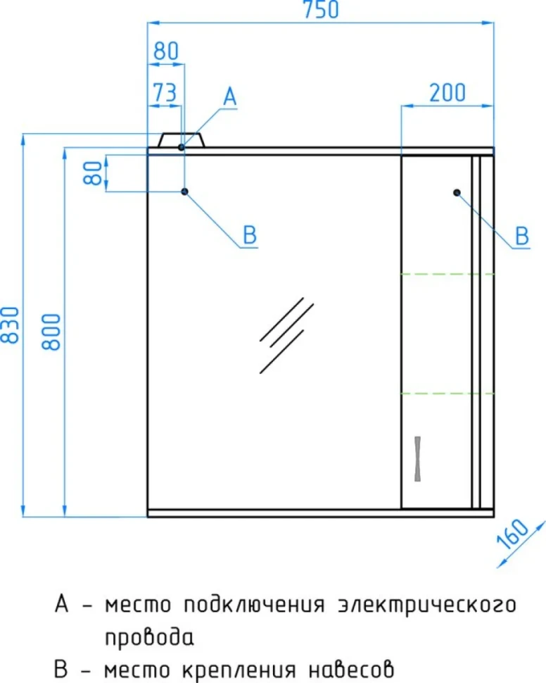 Зеркало Style Line Эко Стандарт Панда С 75 белое