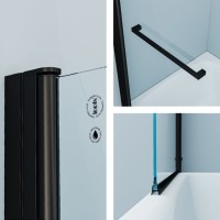 Шторка на ванну IDDIS Slide SLI5BS7i90 75х145, профиль матовый черный