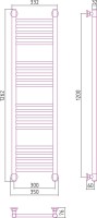 Полотенцесушитель водяной Сунержа Богема + 120x30, прямая