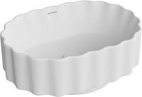 Накладная раковина KERAMA MARAZZI Conchiglia 51 матовая белая, овальная, фаянс