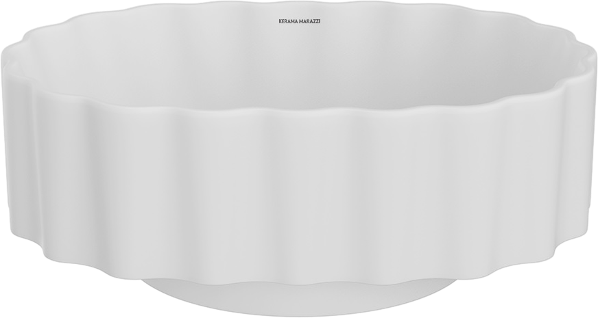 Накладная раковина KERAMA MARAZZI Conchiglia 51 матовая белая, овальная, фаянс