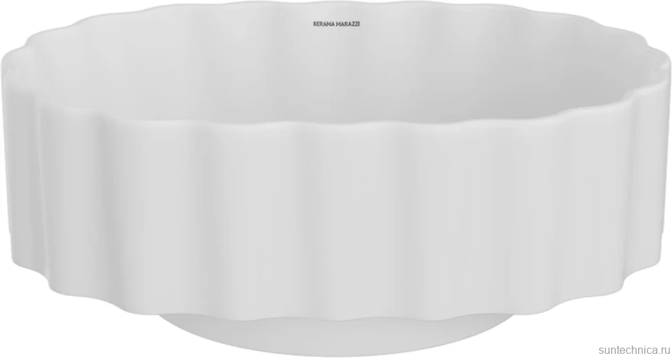 Накладная раковина KERAMA MARAZZI Conchiglia 51 матовая белая, овальная, фаянс