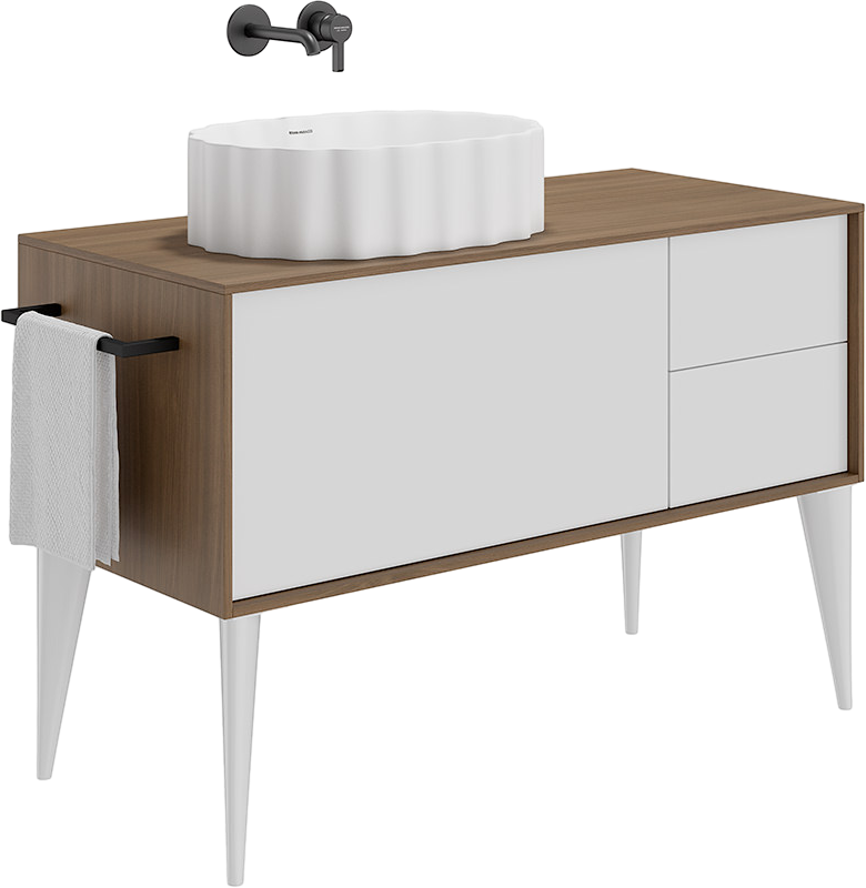 Накладная раковина KERAMA MARAZZI Conchiglia 51 матовая белая, овальная, фаянс