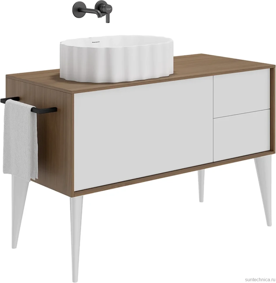Накладная раковина KERAMA MARAZZI Conchiglia 51 матовая белая, овальная, фаянс