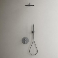 Душевой комплект Sancos Etna SC9010GG С ВНУТРЕННЕЙ ЧАСТЬЮ, вороненая сталь