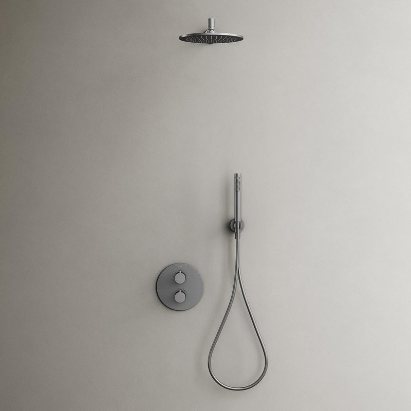 Душевой комплект Sancos Etna SC9010GG С ВНУТРЕННЕЙ ЧАСТЬЮ, вороненая сталь