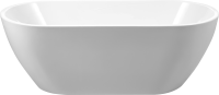 Акриловая ванна BelBagno BB70-1500-W0 150x80 см, отдельностоящая, белая, овальная, на ножках, с донным клапаном