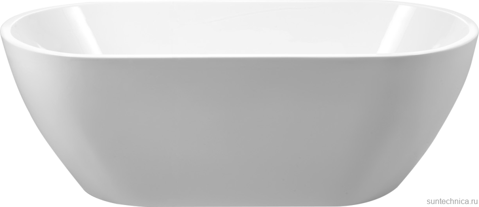 Акриловая ванна BelBagno BB70-1500-W0 150x80 см, отдельностоящая, белая, овальная, на ножках, с донным клапаном