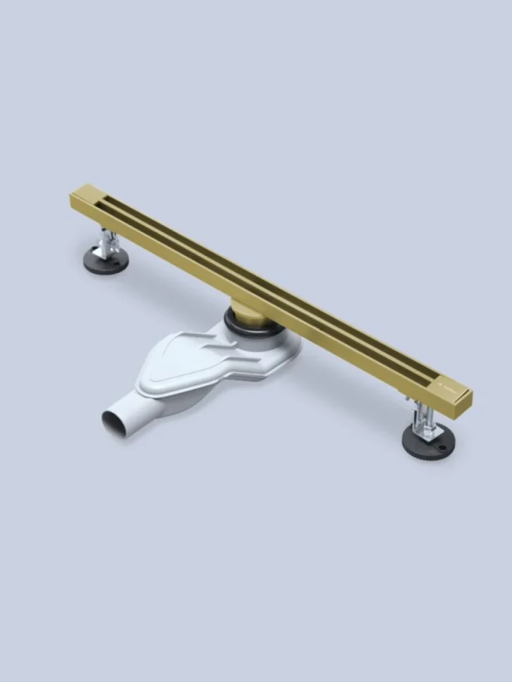 Душевой трап (лоток) AltroBagno Stella AltroBagnoStella071224BG 60 см, решетка матовое золото, с сифоном