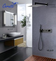 Душевой комплект Ceruttispa Velia B CT10399 черный