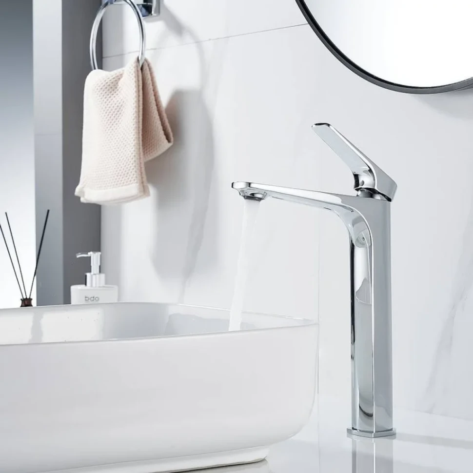 Смеситель для раковины высокий Shevanik S4211, хром