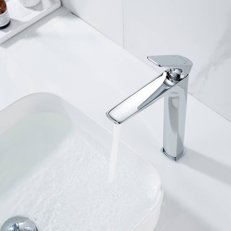Смеситель для раковины высокий Shevanik S4211, хром