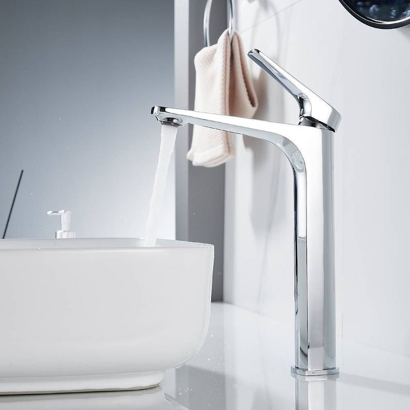 Смеситель для раковины высокий Shevanik S4211, хром