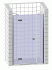 Душевая дверь в нишу Vegas Glass AFP-F 150 01 01 R профиль белый, стекло прозрачное