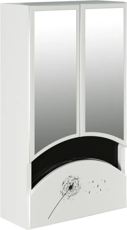 Зеркало-шкаф Mixline Радуга 46 одуванчик, подвесной, белый