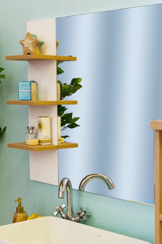 Мебель для ванной комнаты Sanflor Ингрид 80, белый матовый, швейцарский вяз