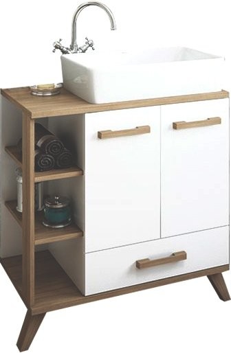 Мебель для ванной комнаты Sanflor Ингрид 80, белый матовый, швейцарский вяз