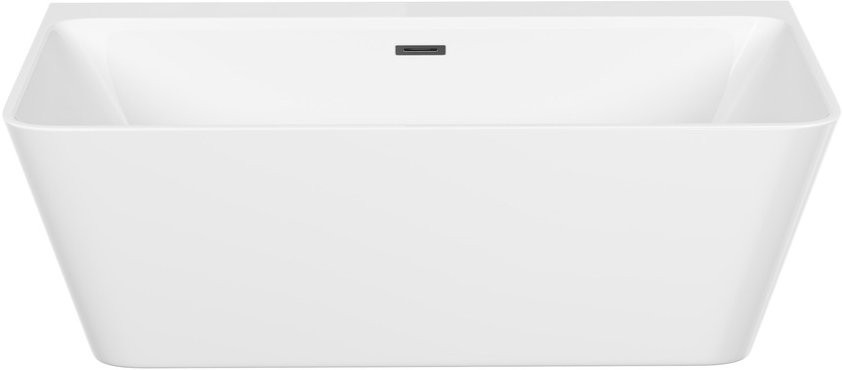 Акриловая ванна Sancos Square FB14 170x75 см, пристенная, белая, с каркасом, со сливом-переливом