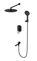 Душевой комплект Wonzon & Woghand WW-88939010-MB С ВНУТРЕННЕЙ ЧАСТЬЮ, матовый черный