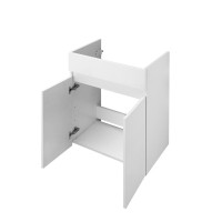 Тумба под раковину без столешницы AQUATON Лайн 60 напольная, глянцевая белая