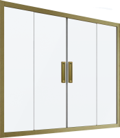 Шторка на ванну Kubele DE019 P4-MAT-BR 210х150 см, профиль бронза