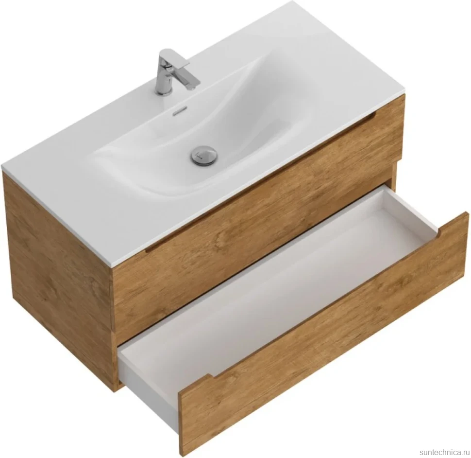 Тумба с раковиной BelBagno Etna 100 rovere nature, раковина BB-8099-100