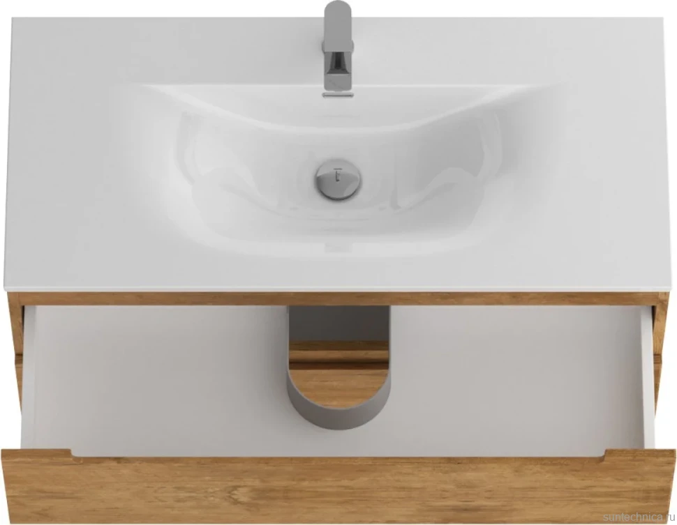 Тумба с раковиной BelBagno Etna 100 rovere nature, раковина BB-8099-100