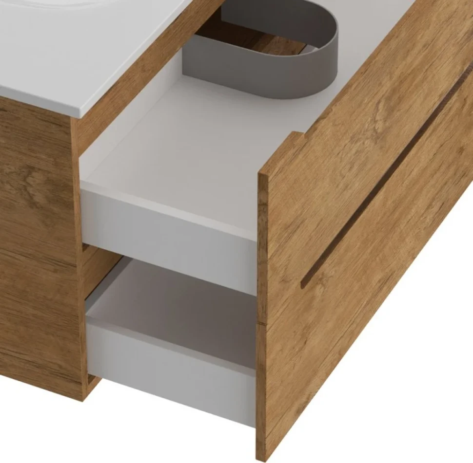Тумба с раковиной BelBagno Etna 100 rovere nature, раковина BB-8099-100