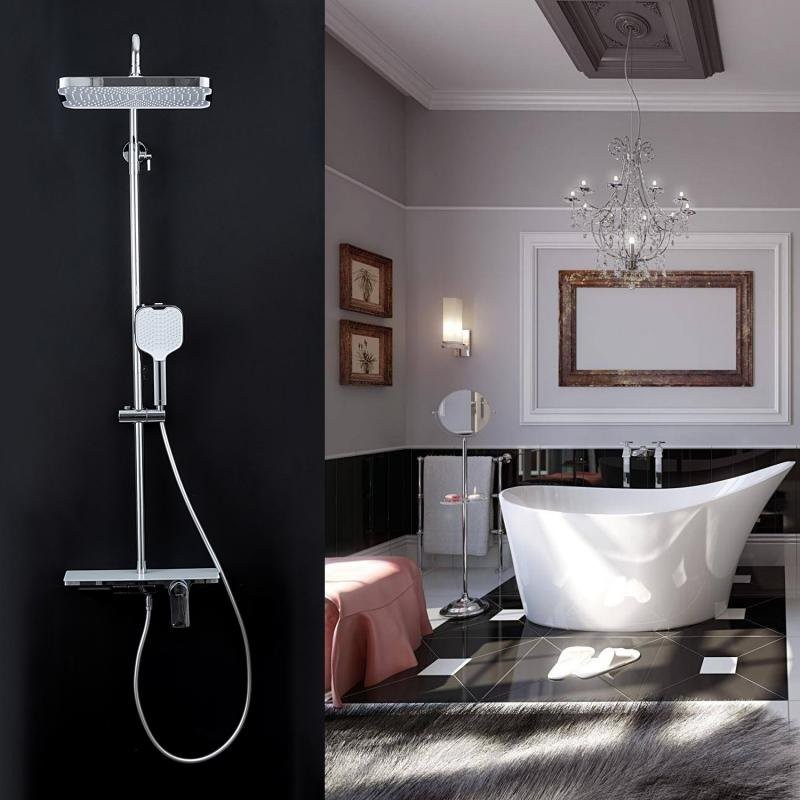 Душевая стойка Gappo G96 G2496-10 белая, хром