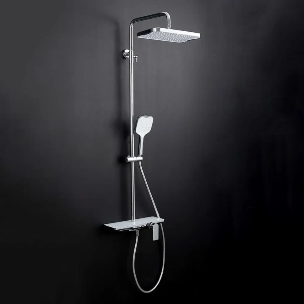 Душевая стойка Gappo G96 G2496-10 белая, хром