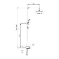Душевая стойка Gappo G96 G2496-10 белая, хром