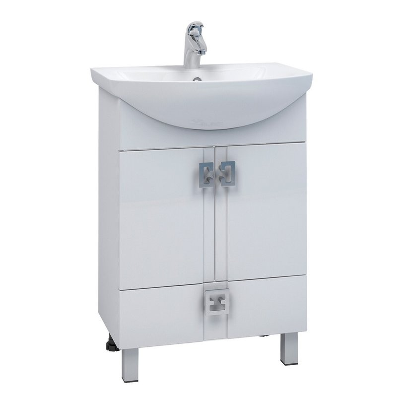 Тумба для ванной "КВАДРО 1-65" под раковину Элеганс-65 (Rosa) (ПВХ)