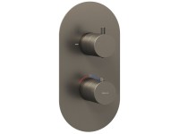 Термостатический смеситель встраиваемый Ravak Espirit ES 063.20GB.O2.RB07C С ВНУТРЕННЕЙ ЧАСТЬЮ, для ванны с душем, брашированный графит