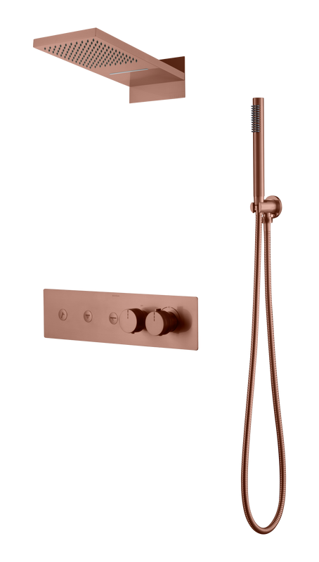 Душевой комплект Boheme Fusion 131-CB С ВНУТРЕННЕЙ ЧАСТЬЮ, copper brushed