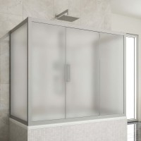 Шторка на ванну Kubele DE019 P3U-MAT-MT, 170х70 см, профиль матовый хром