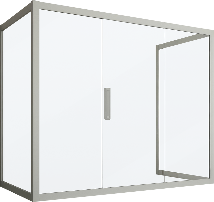 Шторка на ванну Kubele DE019 P3U-MAT-MT, 170х70 см, профиль матовый хром